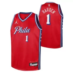 Nike Kids' Philadelphia 76ers James Harden #1 2022 Statement Jersey