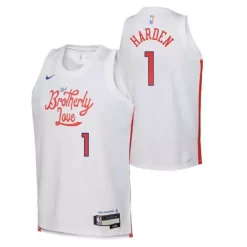 Nike Kids' Philadelphia 76ers James Harden #1 2022 City Edition Jersey