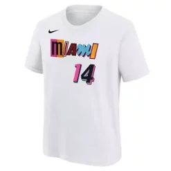Nike Kids' Miami Heat Tyler Herro #14 2022 City Edition Name & Number T-Shirt -CHAMPRO SHOP 19676018627 2