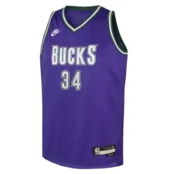 Nike Kids' Milwaukee Bucks Giannis Antetokounmpo #34 Hardwood Classic Jersey -CHAMPRO SHOP 19676018883 2