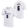 Nike Kids' Los Angeles Lakers LeBron James #6 2022 City Edition Name & Number T-Shirt