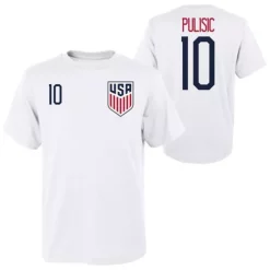 Nike Kids' USA Christian Pulisic #10 Name & Number T-Shirt -CHAMPRO SHOP 19686739552 2