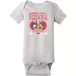 Blue 84 Baby Nebraska Cornhuskers Disney Heart Onesie