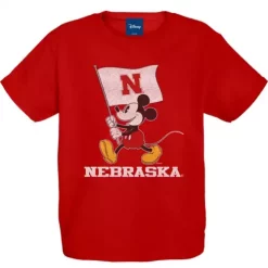 Blue 84 Kids' Nebraska Cornhuskers Disney Flag T-Shirt