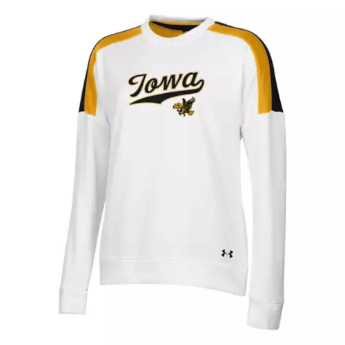 Under Armour Women's Iowa Hawkeyes Gameday Terry Crewneck Sweatshirt 3 Under Armour Women's Iowa Hawkeyes Gameday Terry Crewneck Sweatshirt