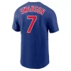 Nike Chicago Cubs Dansby Swanson #7 Name & Number T-Shirt