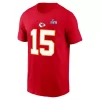 Nike Kansas City Chiefs Patrick Mahomes #15 Super Bowl LVII Name & Number T-Shirt -CHAMPRO SHOP 19717117660