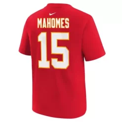 Nike Kids' Kansas City Chiefs Patrick Mahomes #15 Super Bowl LVII Name & Number T-Shirt -CHAMPRO SHOP 19742727393 1