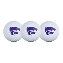 Team Effort Kansas State Wildcats 3 Pack Golf Balls