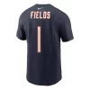 Nike Chicago Bears Justin Fields #1 Name & Number T-Shirt -CHAMPRO SHOP 72665212358