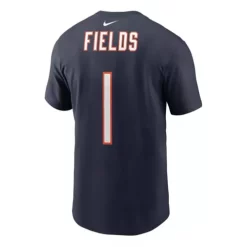 Nike Chicago Bears Justin Fields #1 Name & Number T-Shirt