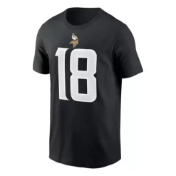 Nike Minnesota Vikings Justin Jefferson #18 Name & Number T-Shirt -CHAMPRO SHOP 72665518296 1