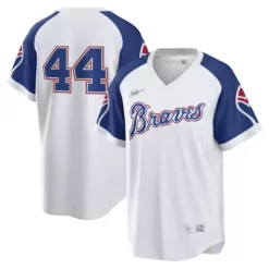 Nike Atlanta Braves Hank Aaron #44 Cooperstown Jersey