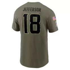 Nike Minnesota Vikings Justin Jefferson #18 2022 Salute To Service Name & Number T-Shirt -CHAMPRO SHOP 72665729299 1