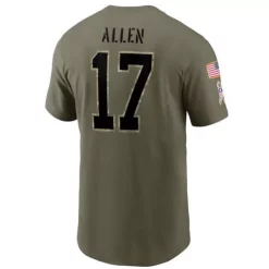 Nike Buffalo Bills Josh Allen #17 2022 Salute To Service Name & Number T-Shirt