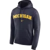 Nike Michigan Wolverines Wordmark Club Fleece Hoodie -CHAMPRO SHOP 88449979185