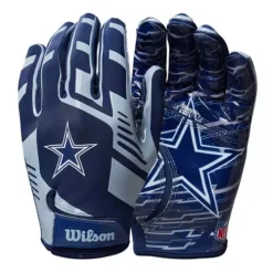 Kids Wilson NFL Stretch Fit Dallas Cowboys Football Receiver Gloves