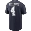 Nike Dallas Cowboys Dak Prescott #4 Name & Number Player T-Shirt -CHAMPRO SHOP 88884144989